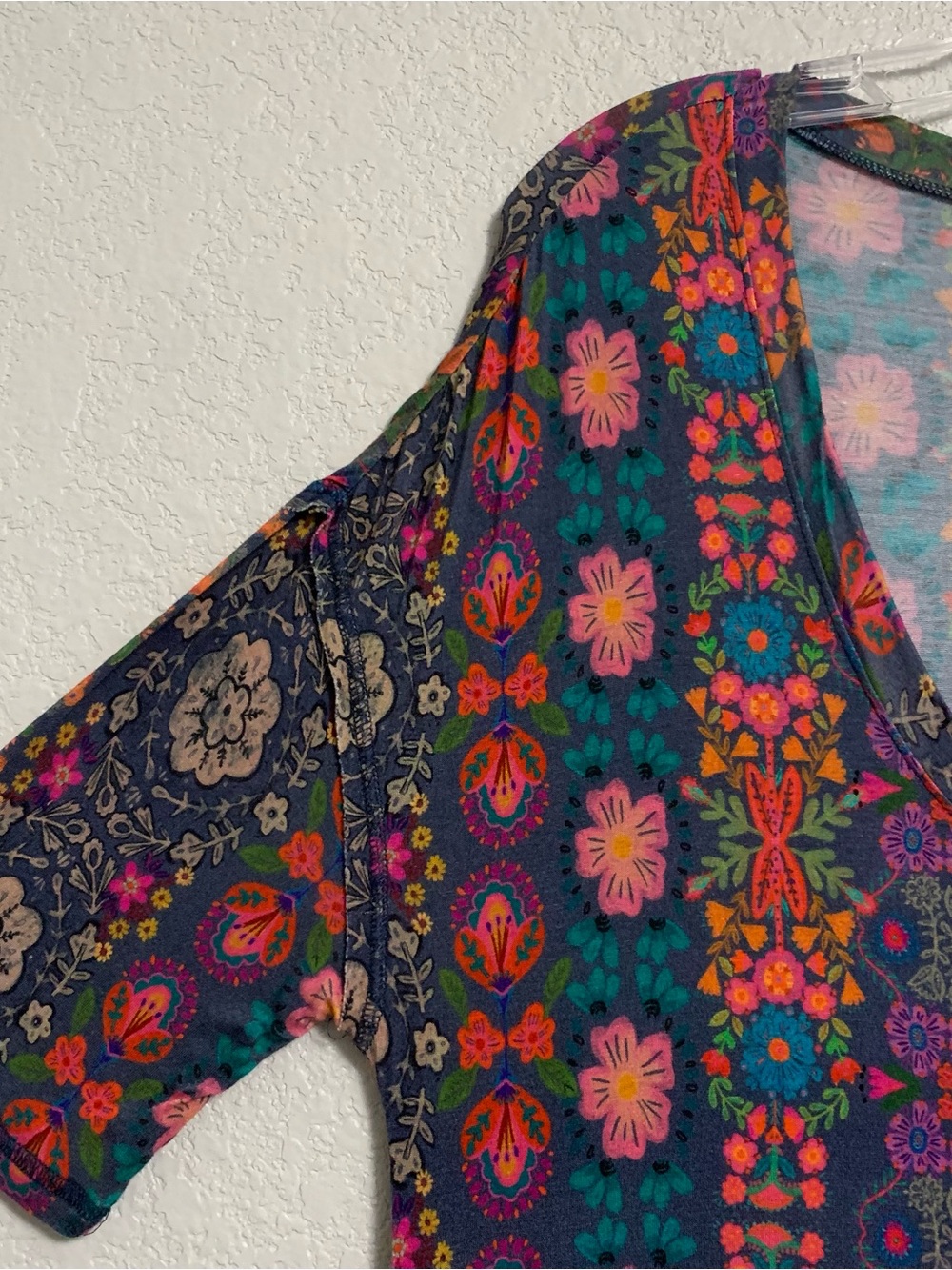 Natural Life Maxi Dress Size M Boho Festival Floral Jersey Short Sleeve Scoop - Picture 5 of 13